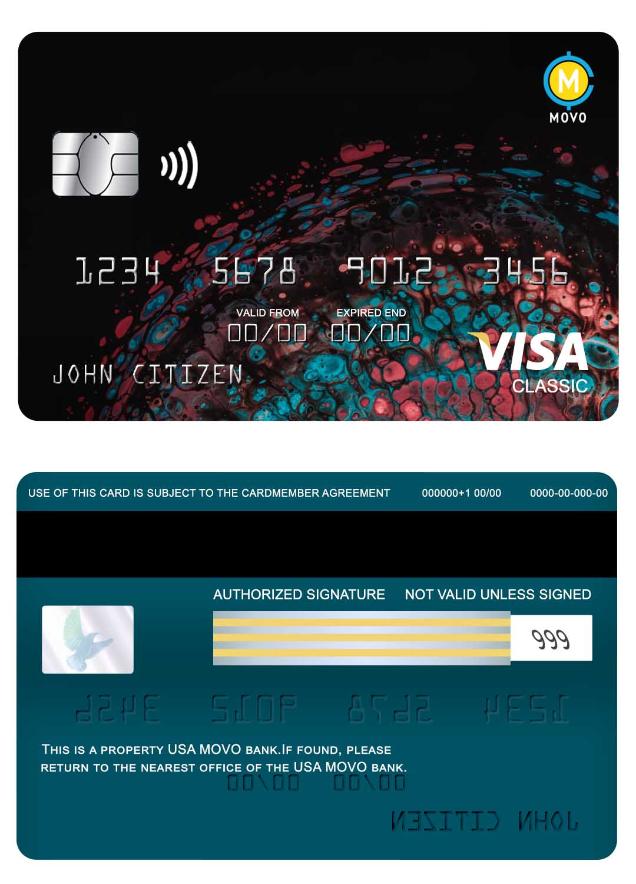 USA MOVO bank visa classic card